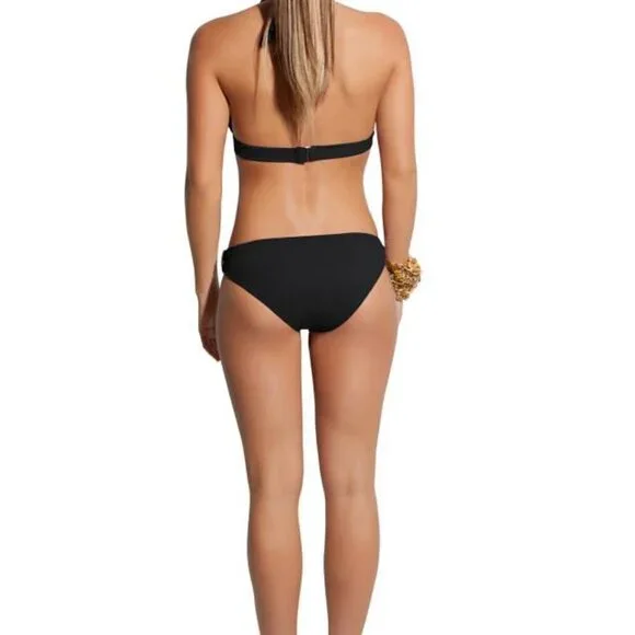 NWT Bikini Black bottom Swimsuit  14KT Gold - Picture 5 of 9